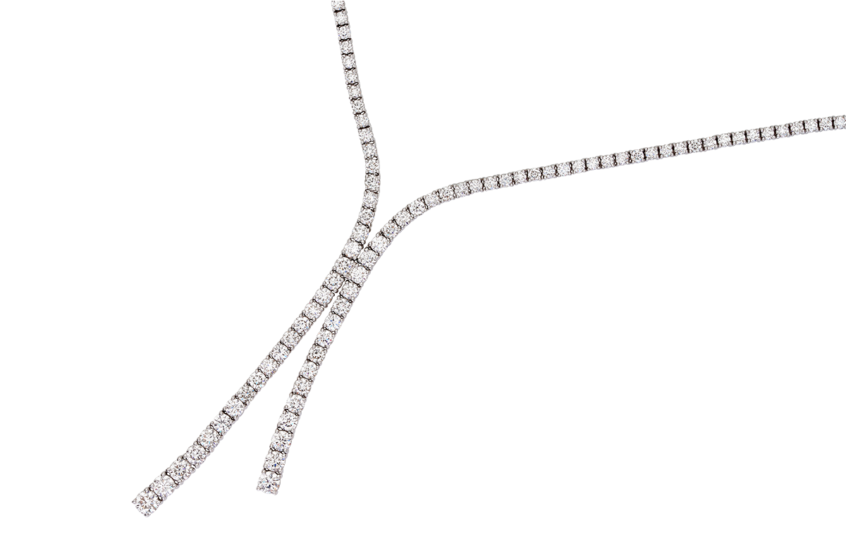 Tassel Diamond Tennis Necklace