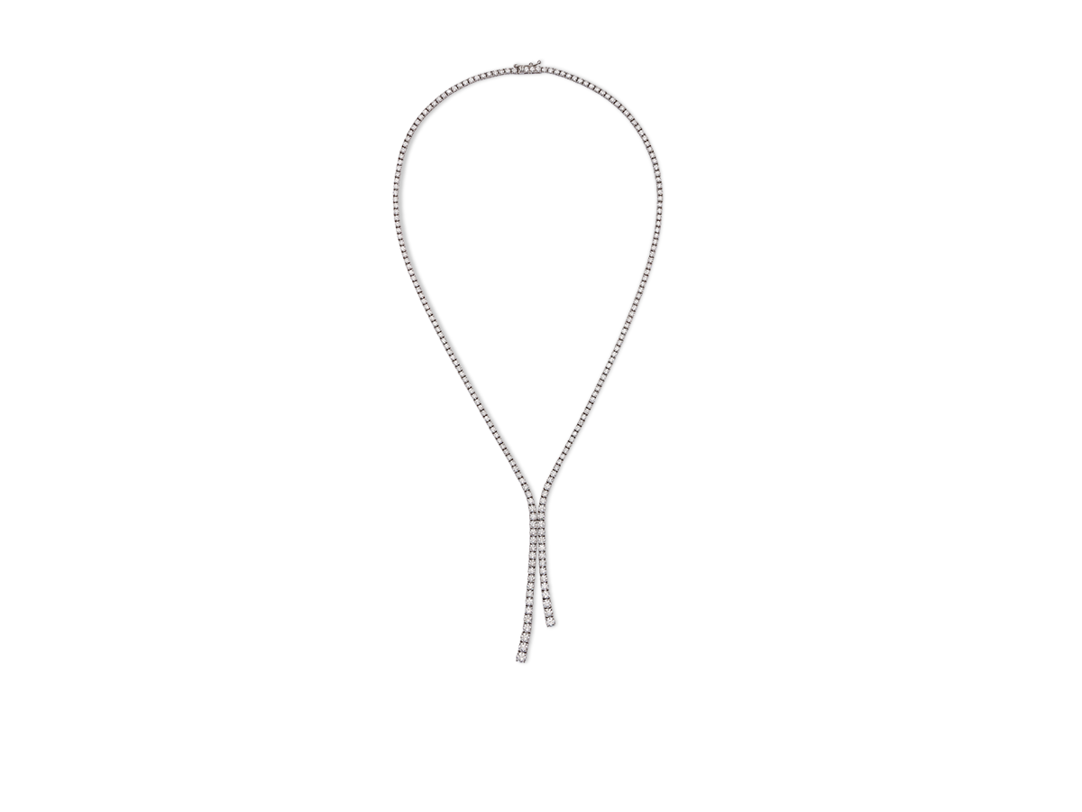 Tassel Diamond Tennis Necklace