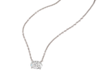 East-West Oval Cut Diamond Pendant