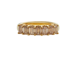 Emerald Cut Champagne Diamond Band