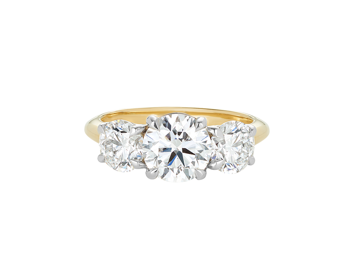 1.5ct Round Brilliant Cut Trilogy Engagement Ring