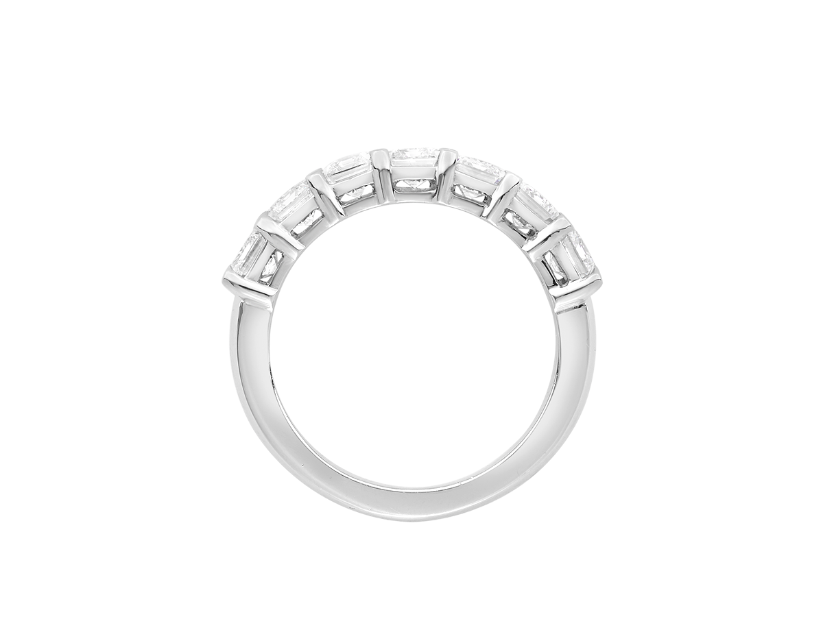 Emerald Cut Diamond Half Band