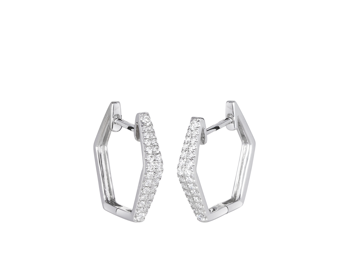 Diamond Hexagonal Hoops