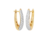 Pave Diamond Hoops