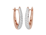 Pave Diamond Hoops