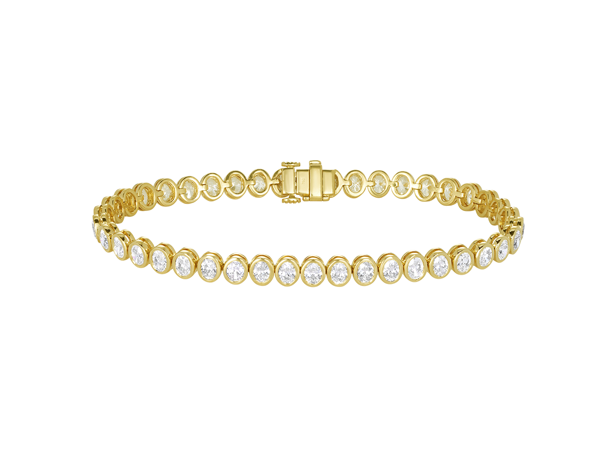 Oval Diamond Tennis Bracelet
