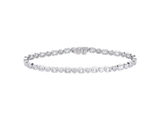 A.G Designer Jeweller custom made alternating round brilliant cut and emerald cut diamond tennis bracelet