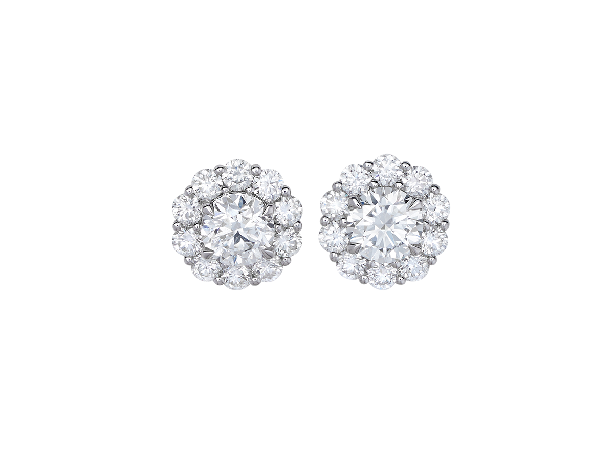 Halo Diamond Studs