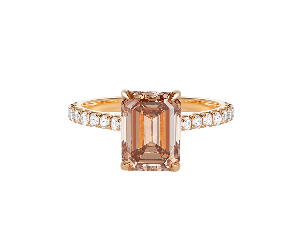Emerald Cut Champagne Diamond
