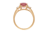 Pink Tourmaline Trilogy Ring