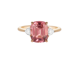 Pink Tourmaline Trilogy Ring