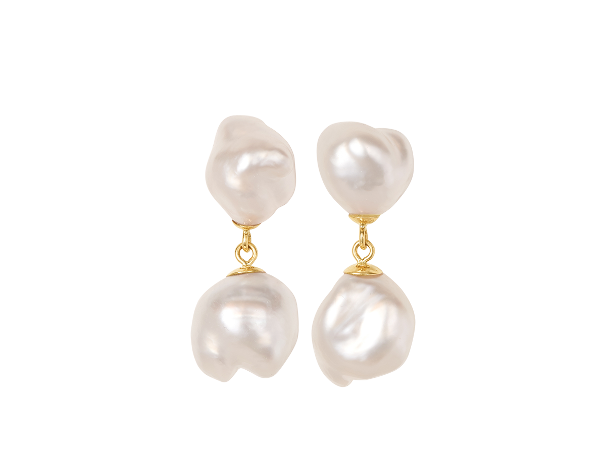 Keshi Pearl Drop Earrings