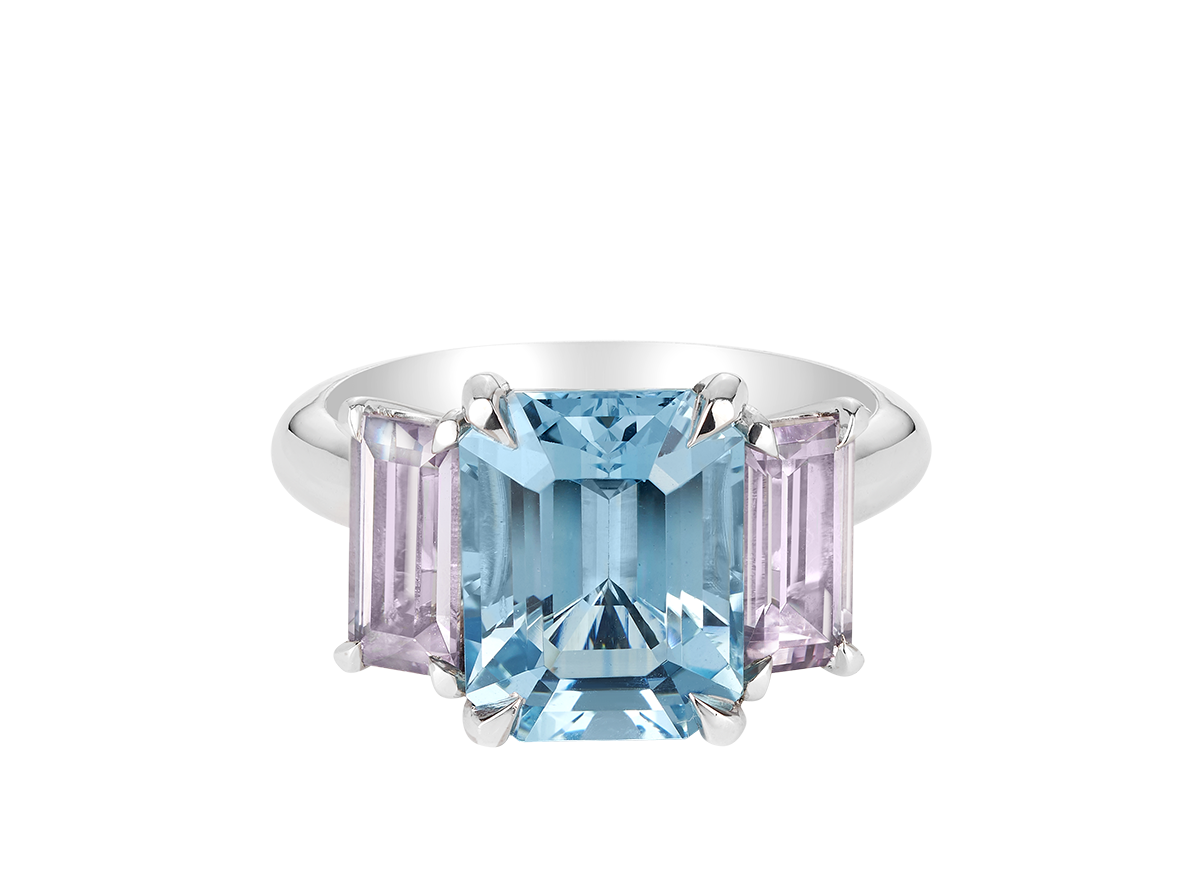 Aquamarine Trilogy Ring