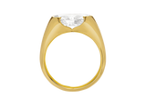 Oval Diamond Signet Ring