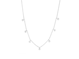 Diamond Drop Necklace | White