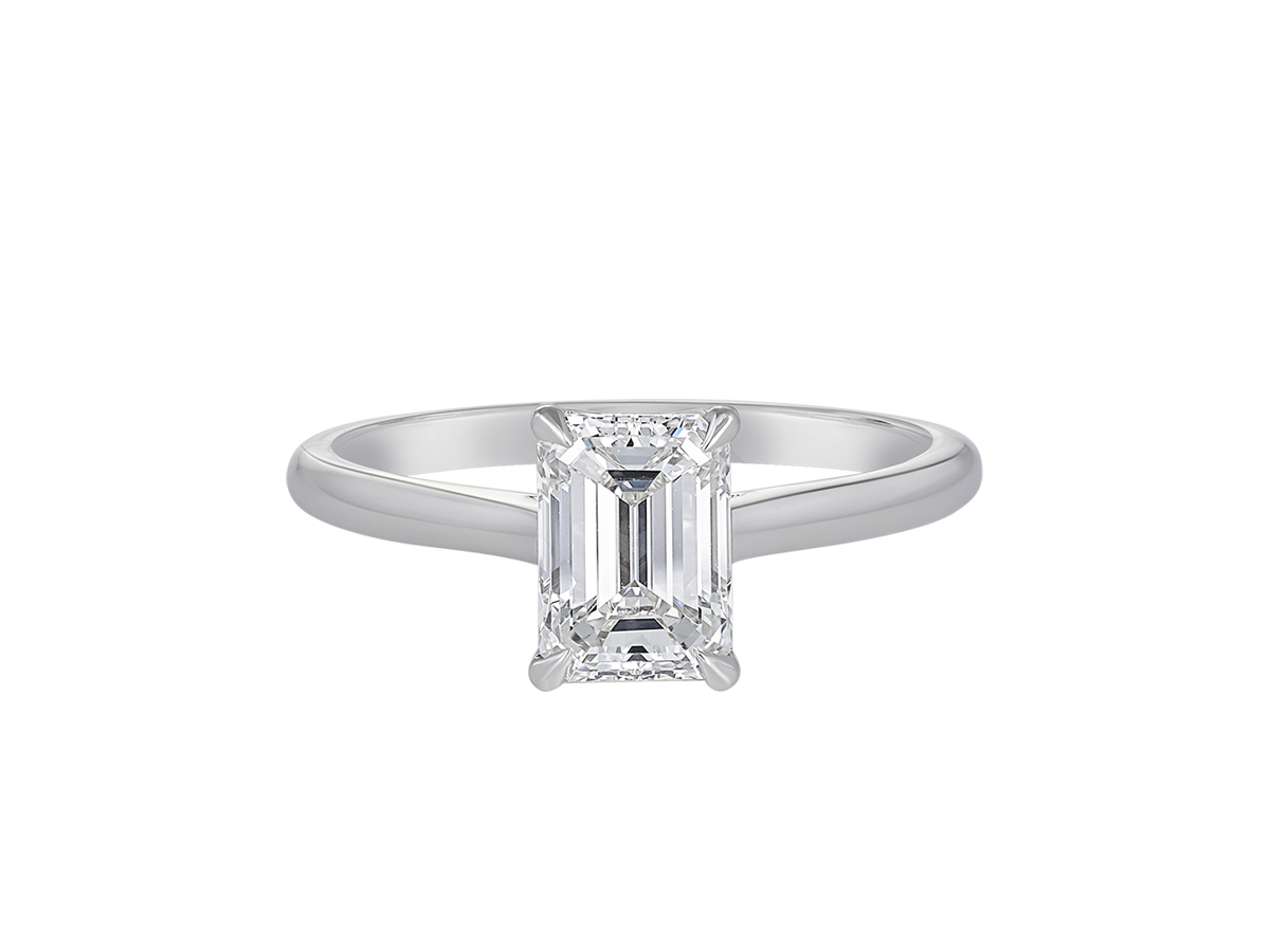 Emerald Cut Diamond Solitaire