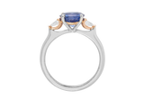 Round Ceylon Blue Sapphire Ring