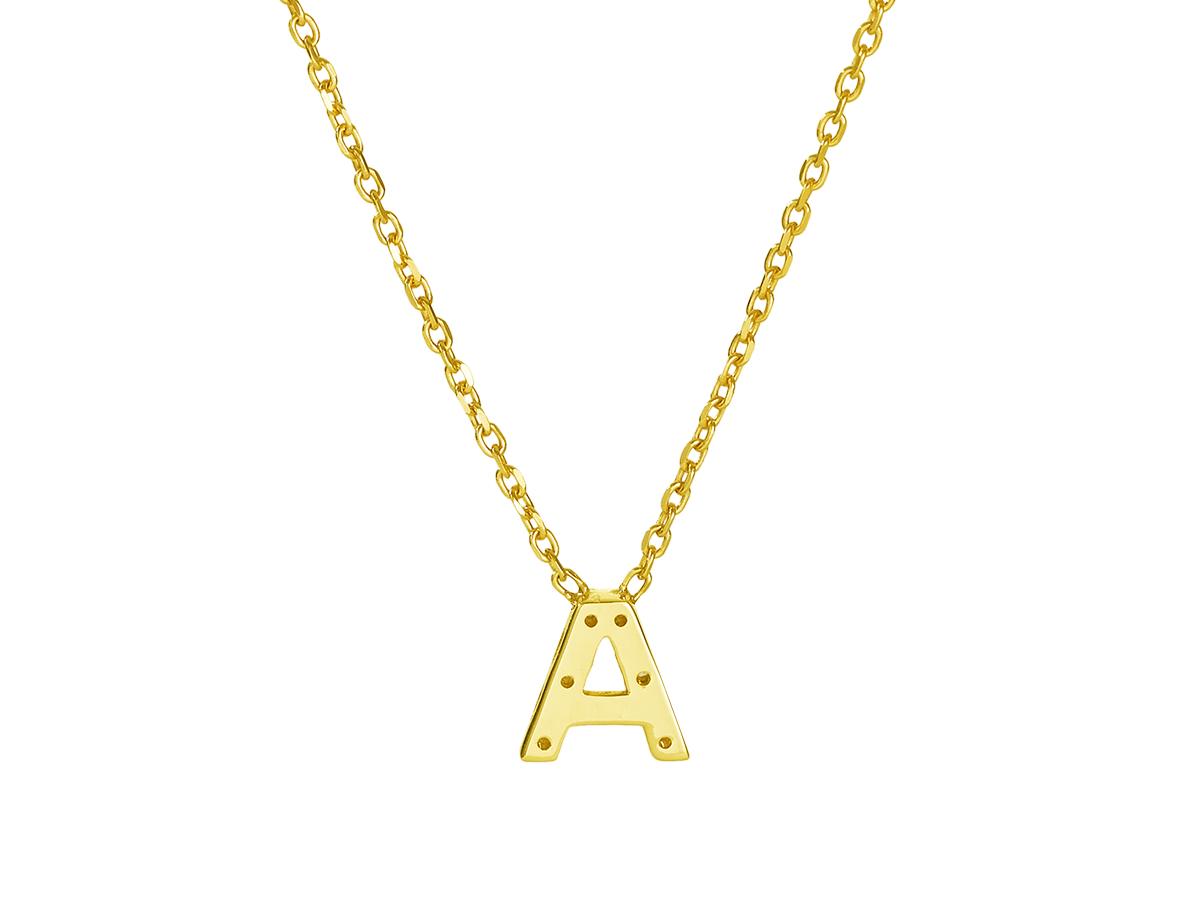 Petit Diamond Letter Necklace