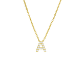 Petit Diamond Letter Necklace