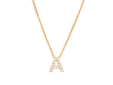 Petit Diamond Letter Necklace