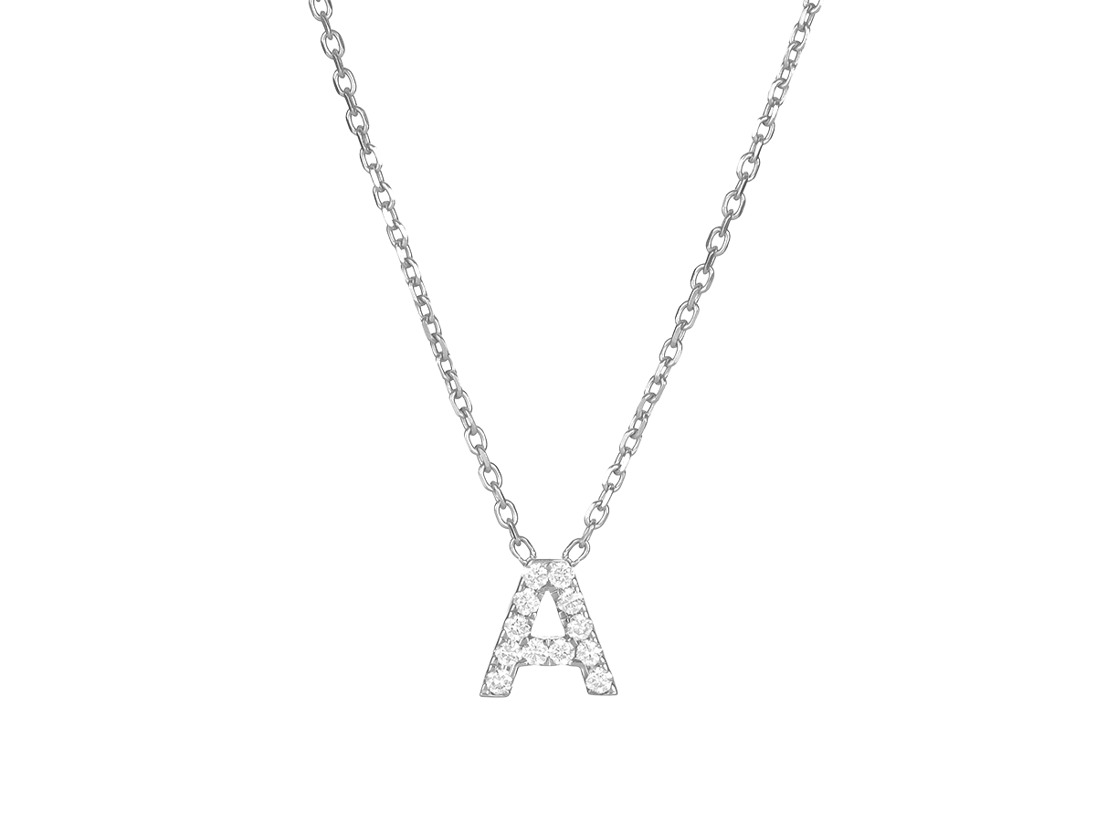 Petit Diamond Letter Necklace