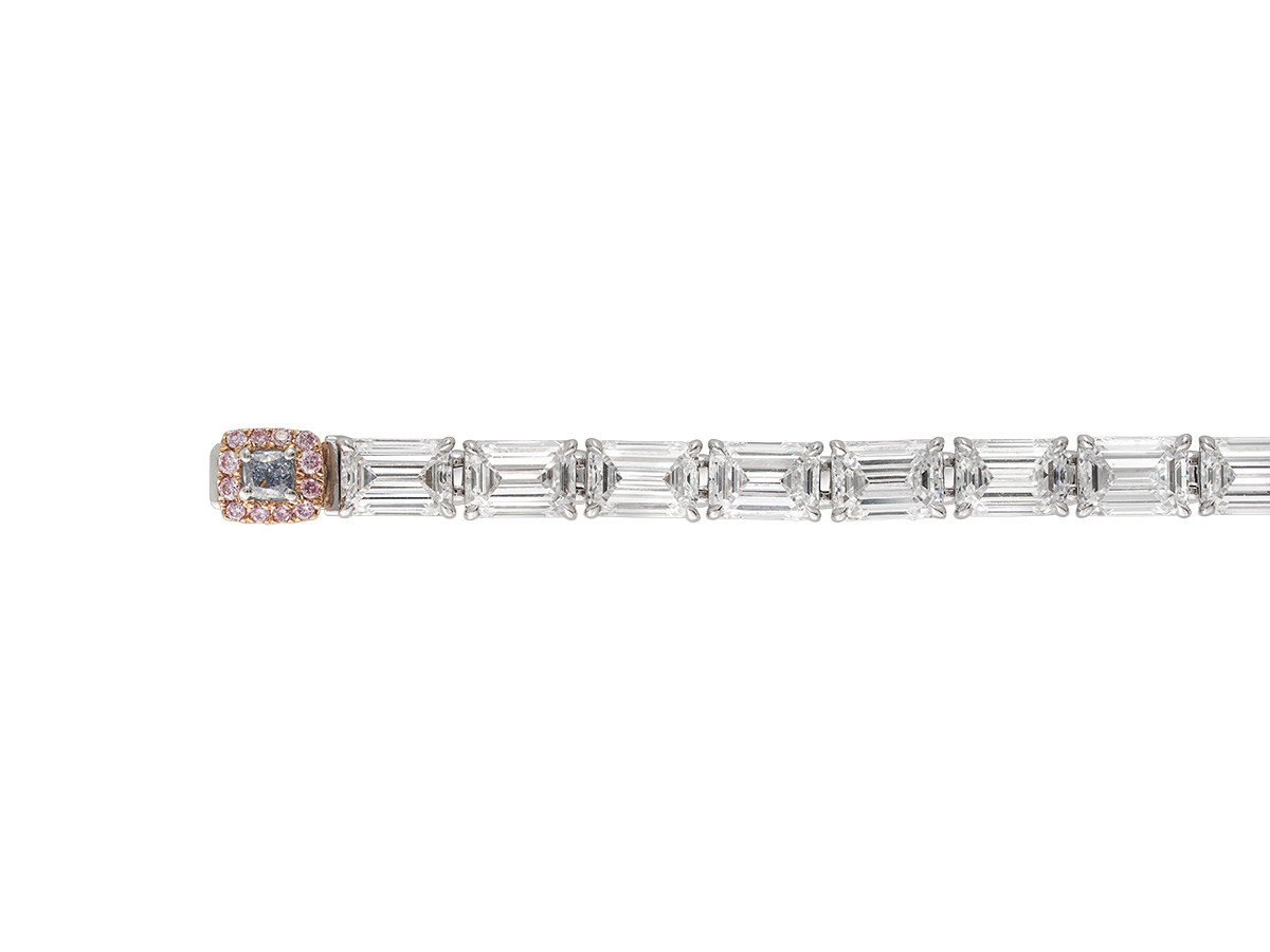 15ct Emerald Cut Diamond Tennis Bracelet