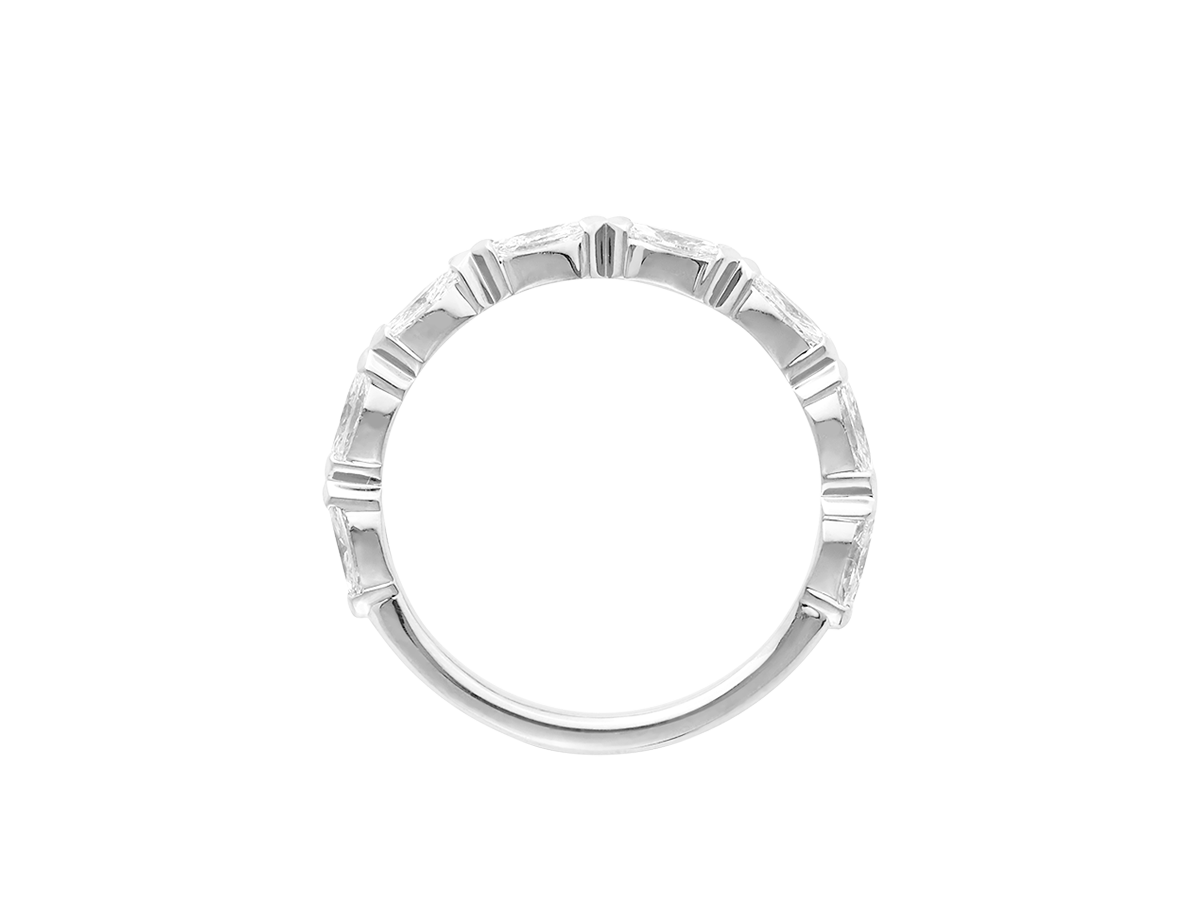A.G signature marquise diamond V claw women's wedding band.