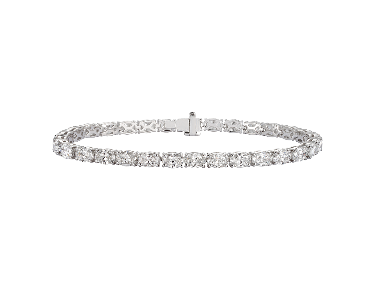 9.45ct Oval Diamond Tennis Bracelet
