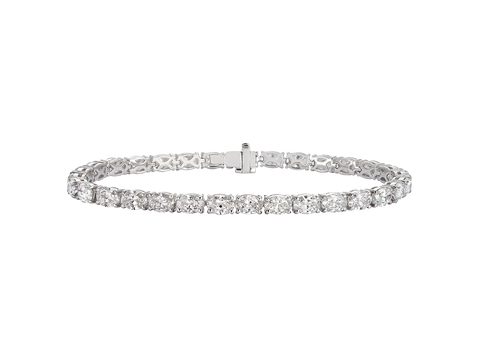 9.45ct Oval Diamond Tennis Bracelet
