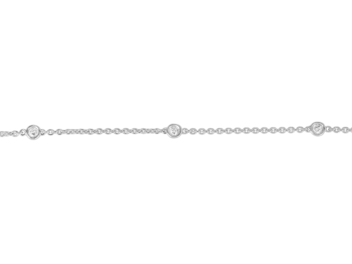 Diamond Chain Bracelet | White