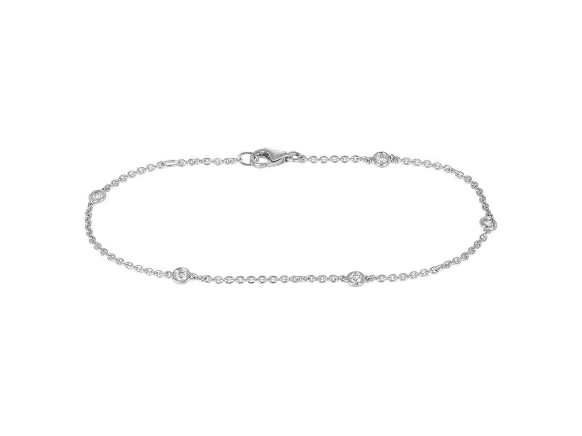 Diamond Chain Bracelet | White
