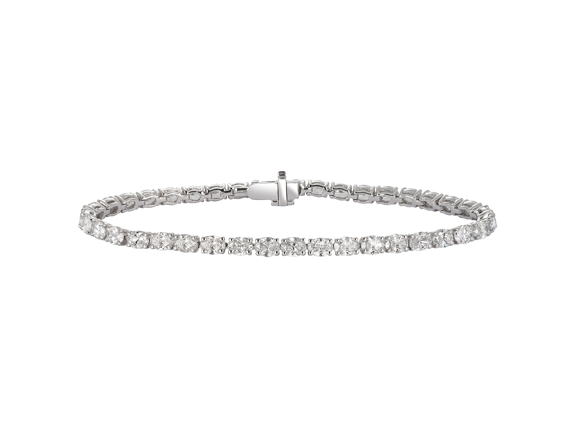 7.87ct Oval Diamond Tennis Bracelet