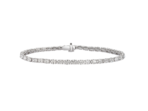 7.87ct Oval Diamond Tennis Bracelet
