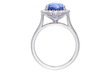 Oval Ceylon Blue Sapphire Ring