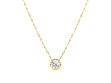 Diamond Bezel Set Pendant | Yellow