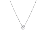 Diamond Bezel Set Pendant | White