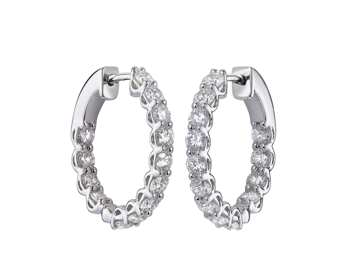 Diamond Scallop Hoops | Petit