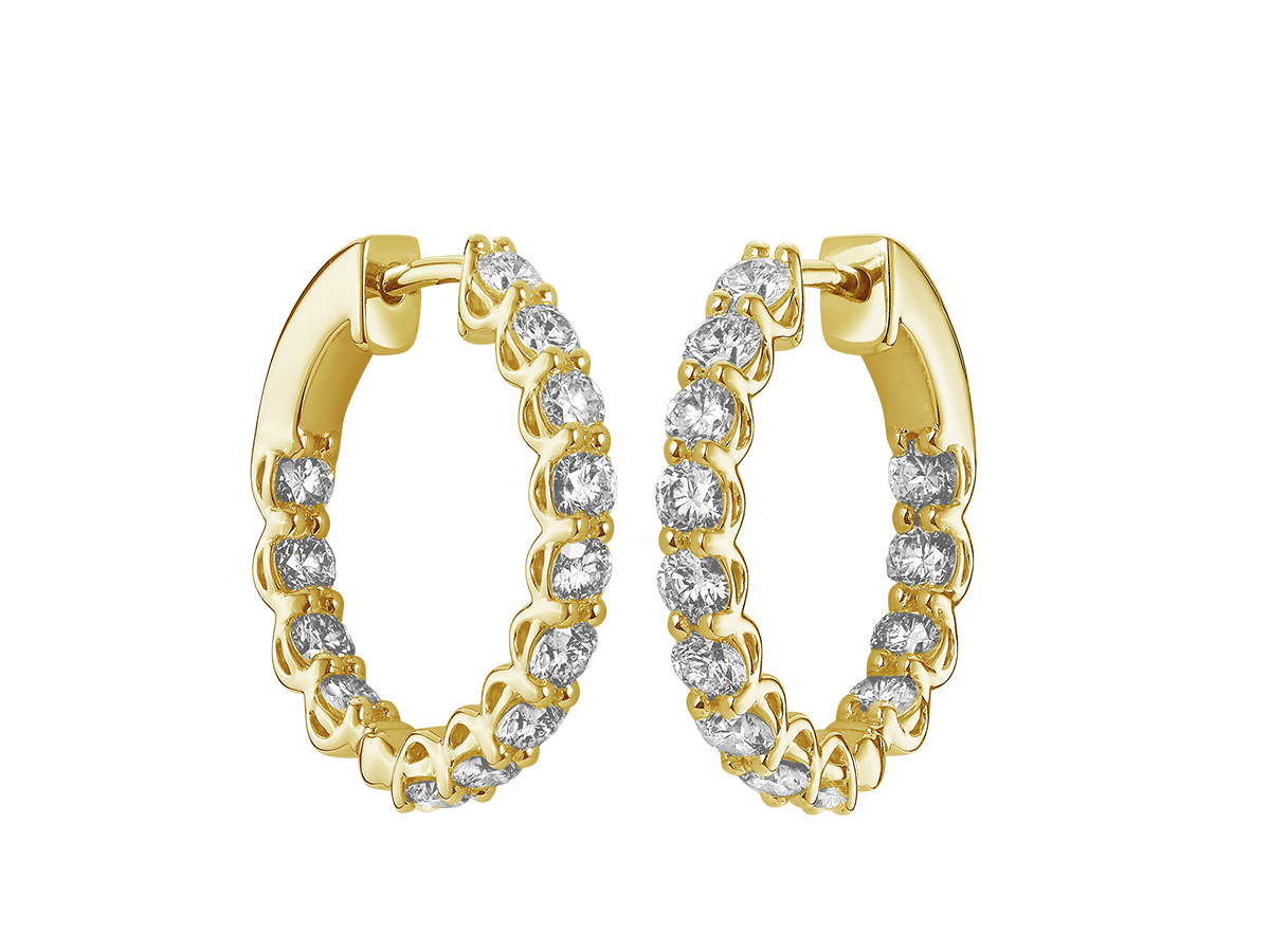 Diamond Scallop Hoops | Petit