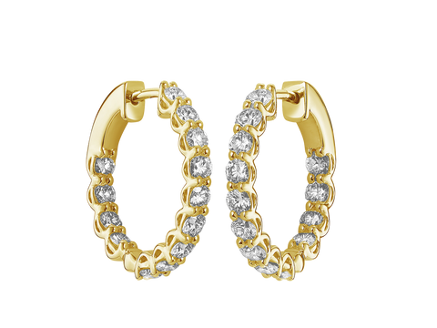 Diamond Scallop Hoops | Petit