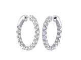 Diamond Scallop Hoops | Moyen