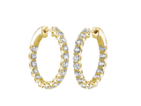 Diamond Scallop Hoops | Moyen