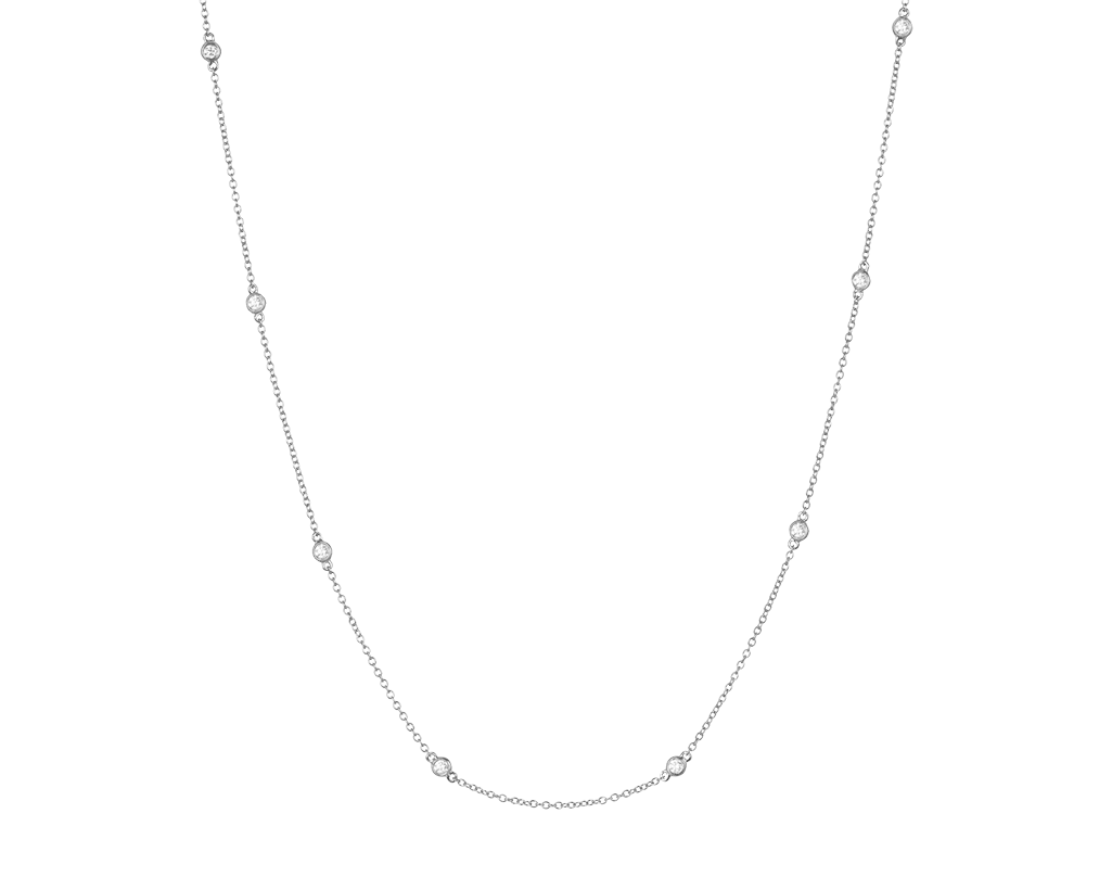 Diamond Chain Necklace | White