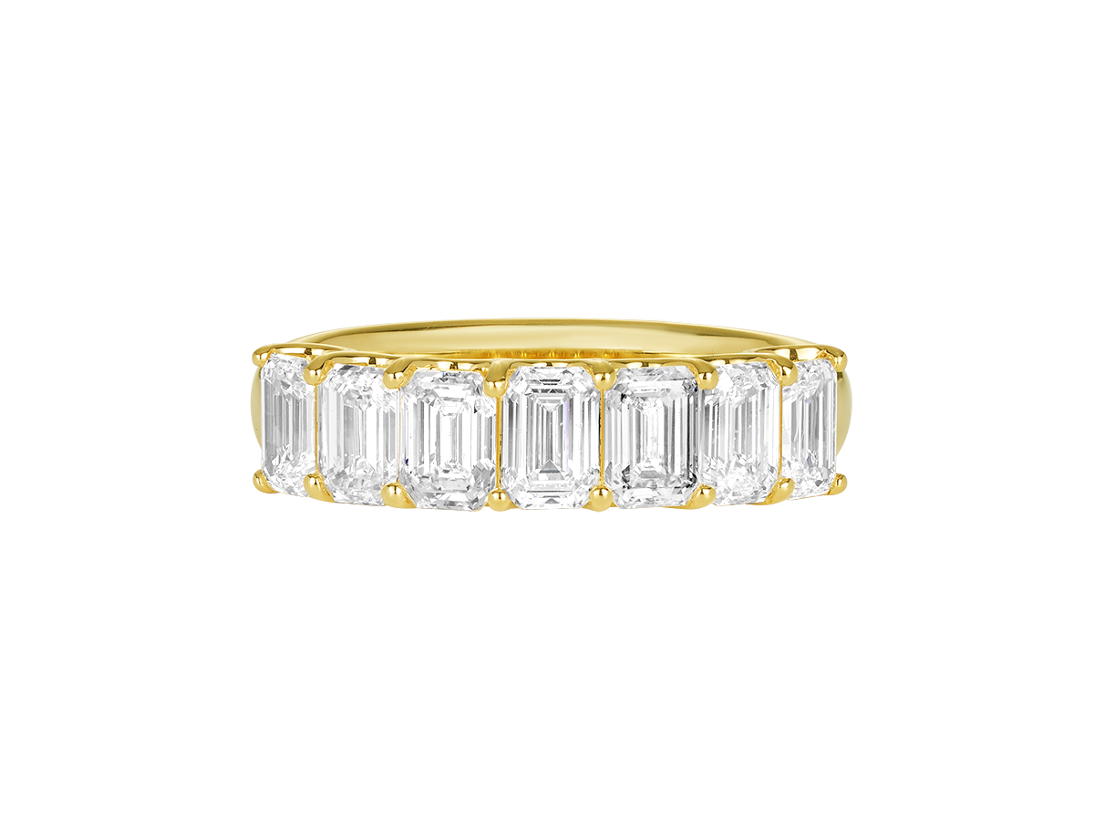2.13ct Emerald Cut Eternity Band