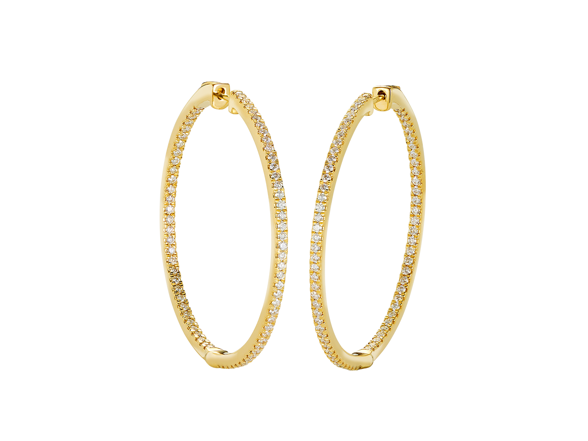 Diamonds on the Inside Hoops | Grand