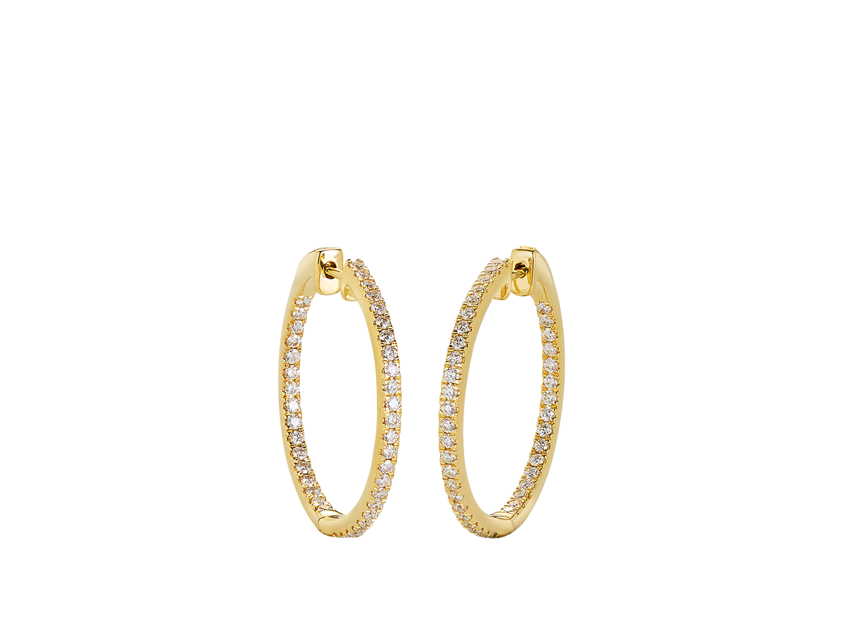 Diamonds on the Inside Hoops | Petit