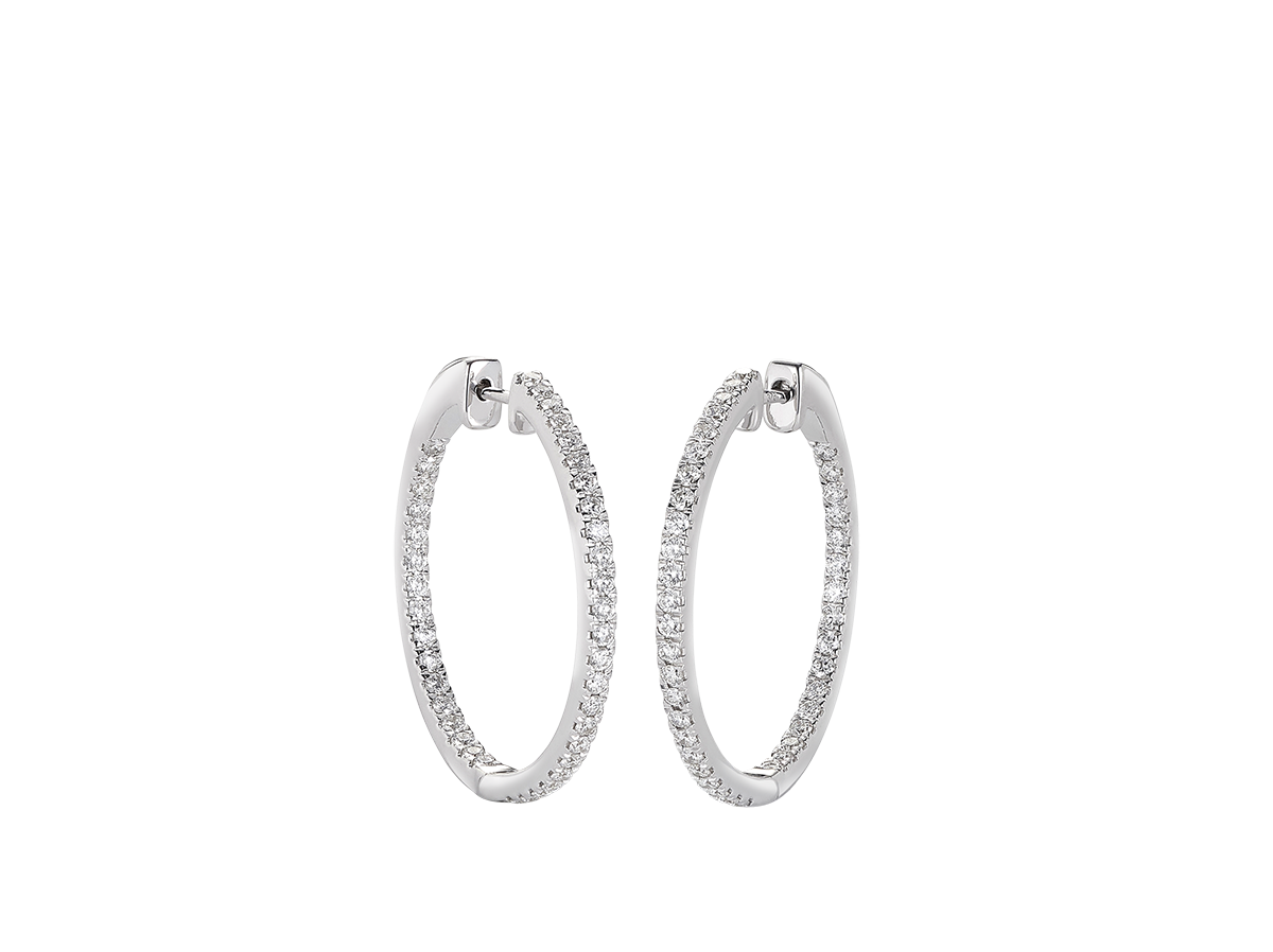 Diamonds on the Inside Hoops | Petit