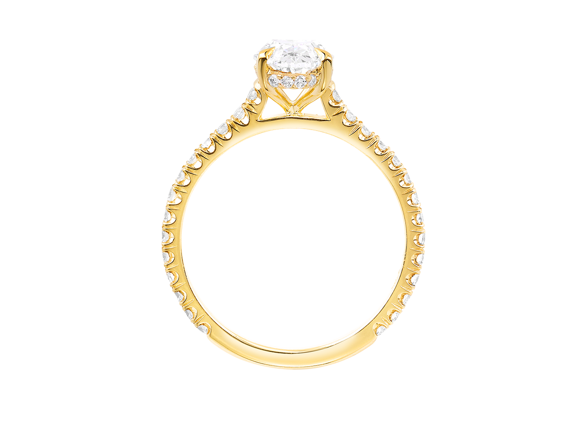 Oval Cut Diamond Hidden Halo
