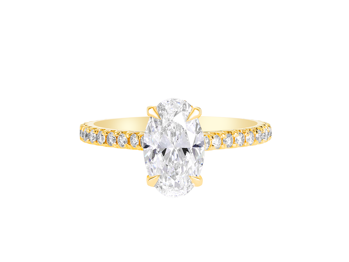Oval Cut Diamond Hidden Halo