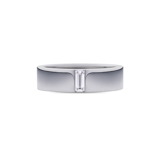 Mens Diamond Signet Ring in Platinum