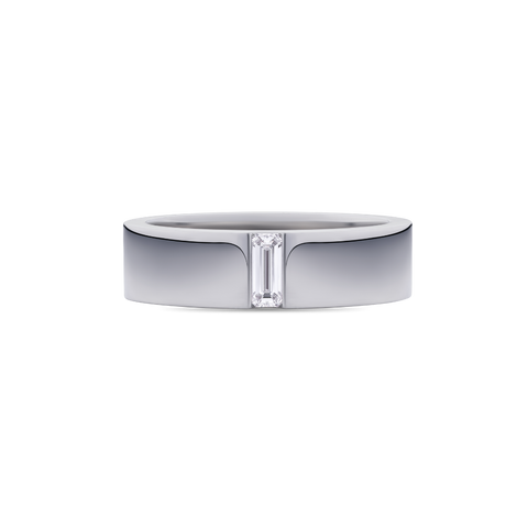 Mens Diamond Signet Ring in Platinum